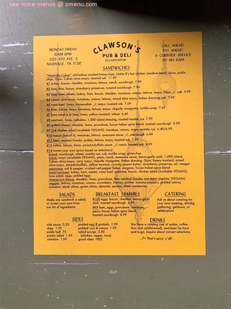 Rochester, NY. . Clawsons deli and grocery menu